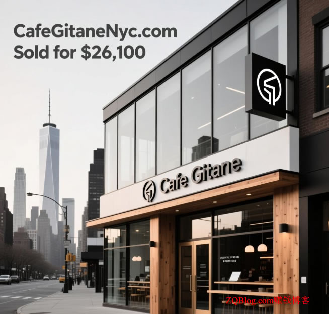 CafeGitaneNyc.com 通过 GoDaddy Auctions 以 26,100 美元（约合人名币18.2）售出